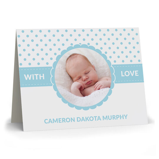 With Love Folded Photo Note Cards